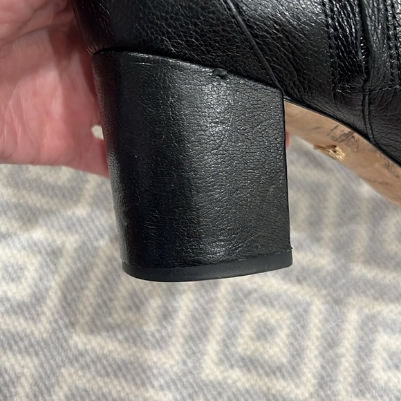 Diane von Furstenberg black leather booties 7m - Picture 6 of 7